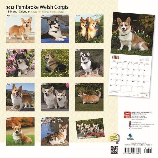 Shop Pembroke Welsh Corgis Wall Calendar Free Shipping On Orders