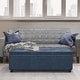 preview thumbnail 1 of 130, WYNDENHALL Franklin 48-in. Wide Contemporary Rectangular Storage Ottoman