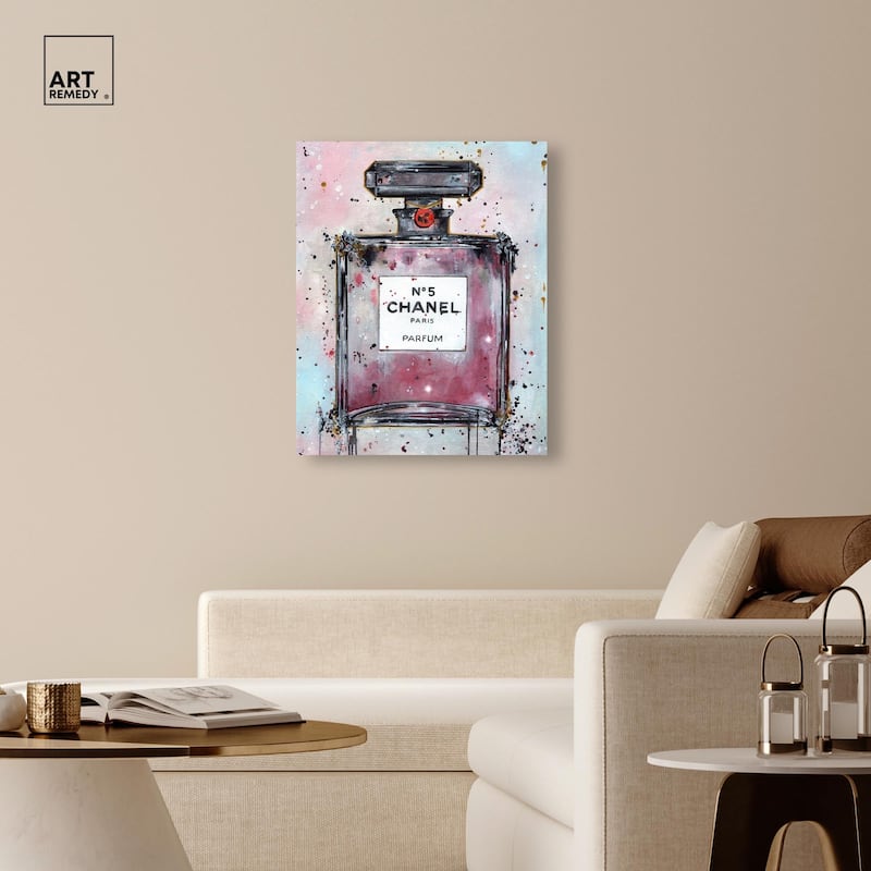 Doll Memories - Abstract Perfume Canvas by Art Remedy, Gallery Wrapped