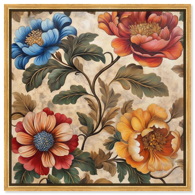 Golden Gardenia III Canvas by Art Remedy - 30" x 30" - Gold
