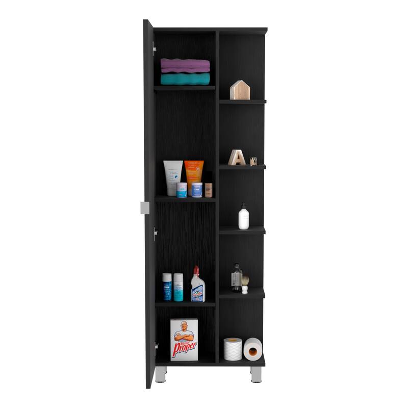 Corner Cabinet, Five Open Shelves, Single Door