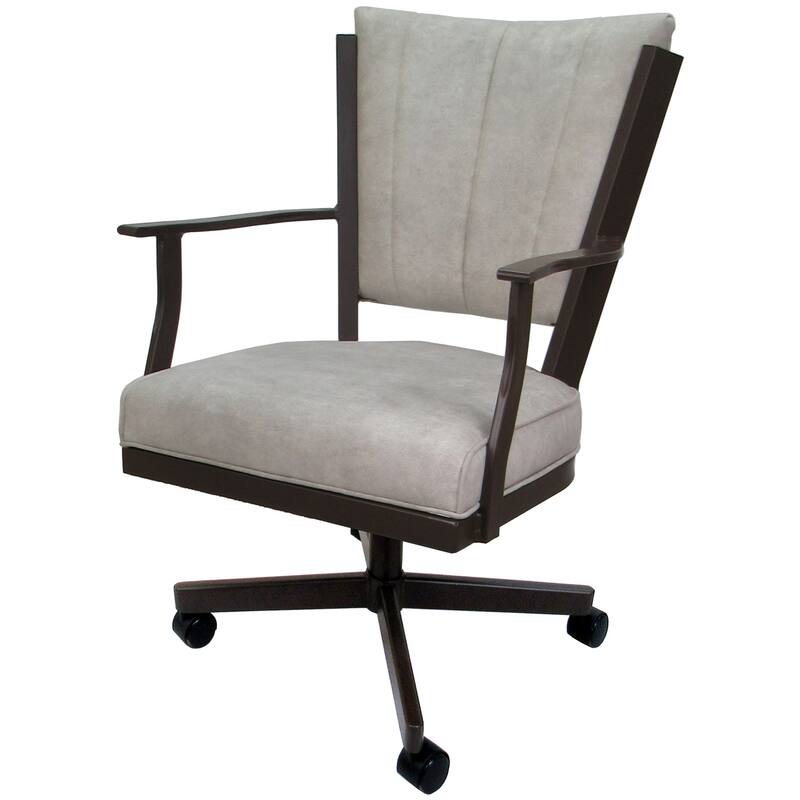 Montana Swivel Metal Dining Caster Chair on Reading Base - Outlier Stucco - Brown