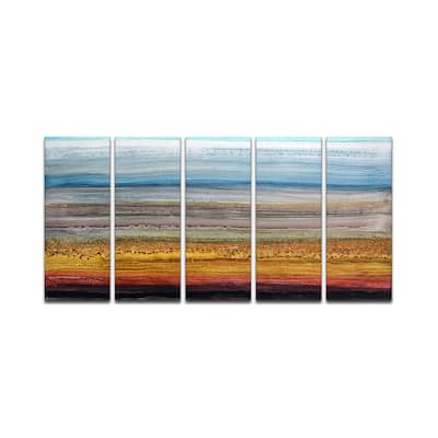 'Heaven and Earth' 5 Piece Wrapped Canvas Wall Art Set by Norman Wyatt Jr.