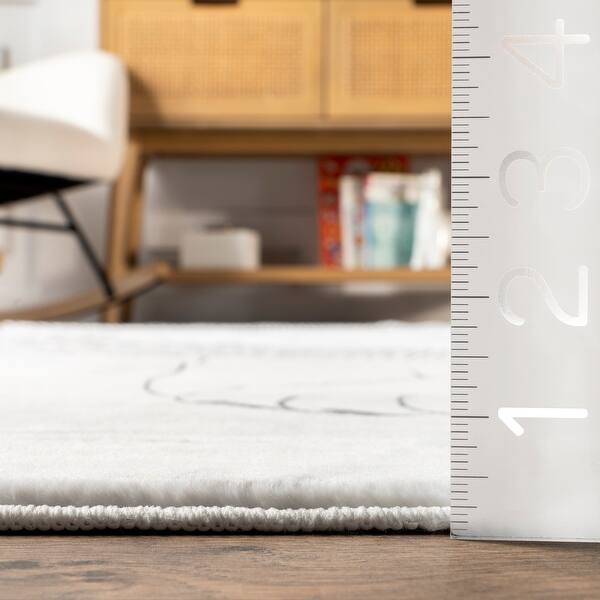 Nuloom Kinslee SpinClean Modern Lion Machine Washable Kids Area Rug