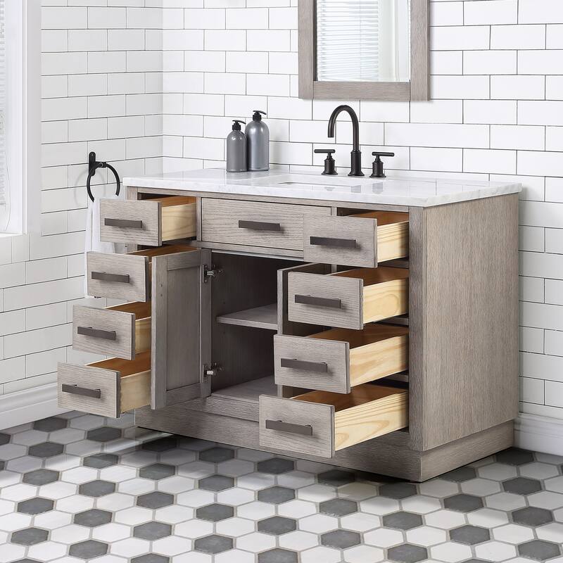 Chestnut 48" Single Bathroom Vanity Vanity with Mirror(s)