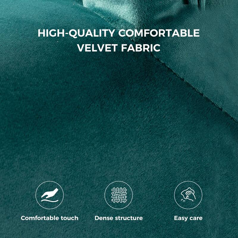 Celtia Modern Velvet Accent Side Chair with Nailhead Trim by HULALA HOME