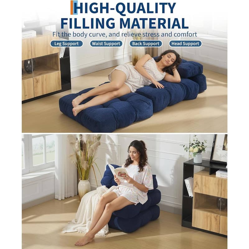 Folding Sofa Bed,Convertible Sleeper Chair with Pillow