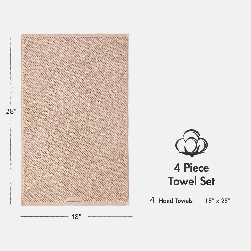Madison Park Diagonal Ribbed Cotton Quick Dry Towel Set