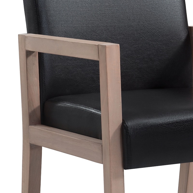 Wood Accent Chair Upholstered Armchair, Set of 1/2 - 20.9"W x 23.6"D x 33"H