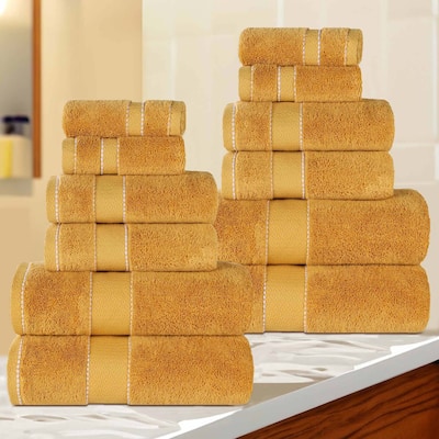 Superior Niles Cotton Ultra-Plush Absorbent 12 Piece Towel Set
