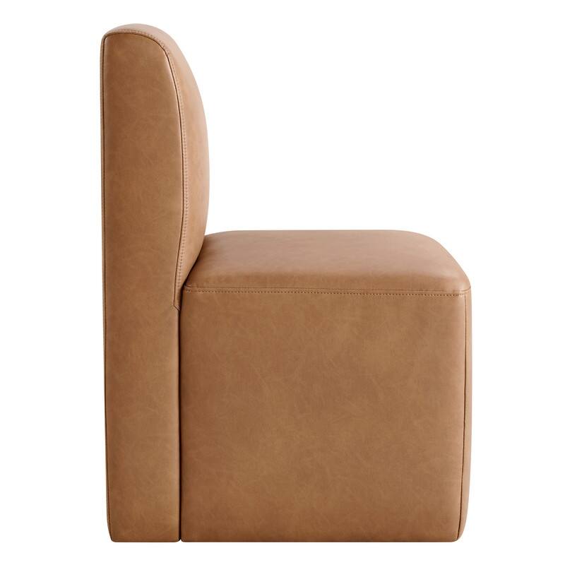 Spruce & Spring Charlotte Upholstered Dining Chairs with Casters Set of 2