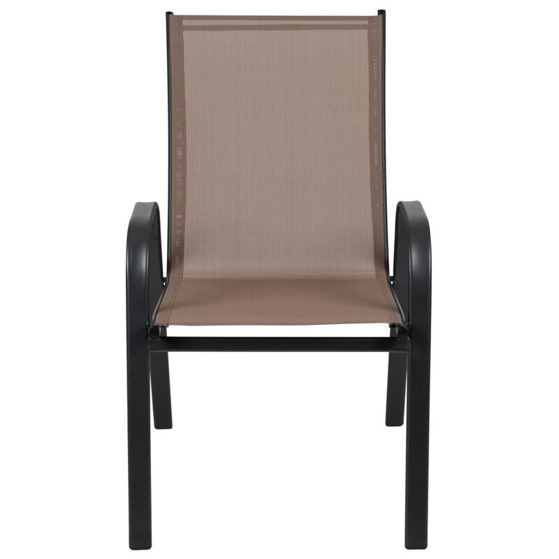 Outdoor Stacking Chairs w/ Flex Comfort Material (4 Pack)