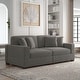 preview thumbnail 71 of 132, Corduroy Couch Modular Sectional Sofa with Pillows 2 Piece - Light Grey