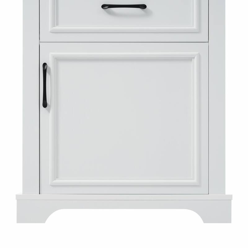 71-Inch Tall Freestanding Bathroom Vanity with Damping-Hinge Doors and Drawers, Featuring a Modern, Elegant Design