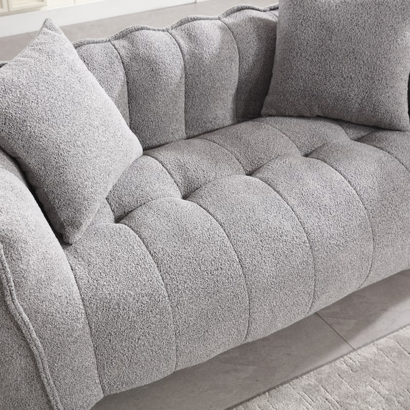 Roomfitters Soft Beanbag Chair with High Resilience Foam Core – Comfortable Square Recliner Sofa for Gaming, Watching TV