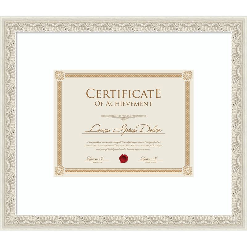 Bethany Picture Frame, Photo Frame - 17x14.5 Matted to 11x9 - Bethany Silver