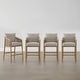 preview thumbnail 4 of 48, Lynn Counter Height Bar Stool with Braid Wood Arm Set Set of 4 - Beige