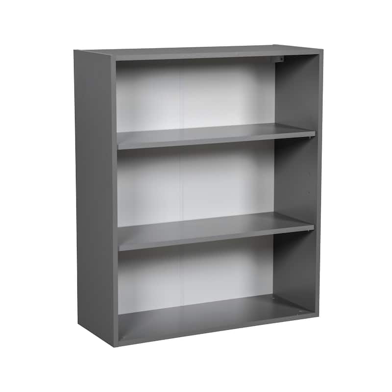 30" x 36" Wall Cabinet-Double Door-Grey - 30 x 36 x 12 - Clear