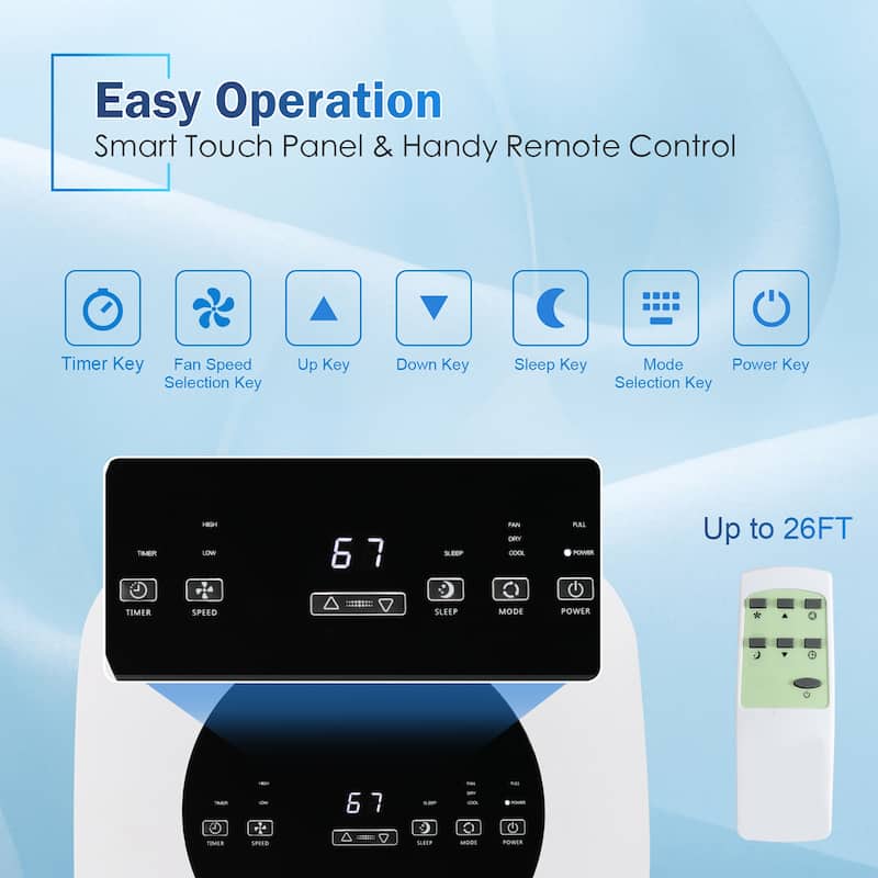 4 in 1 Portable Air Conditioner 9000BTU Multifunction Air Conditioner