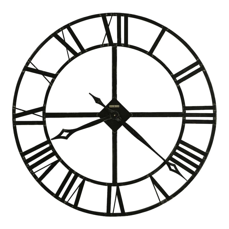 Howard Miller Lacy Charcoal-finish Wrought Iron Oversized Wall Clock - Grey/Black