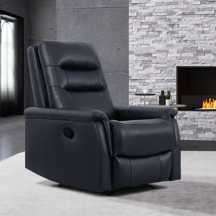 DENOSEN Faux Leather Manual Recliner Chair