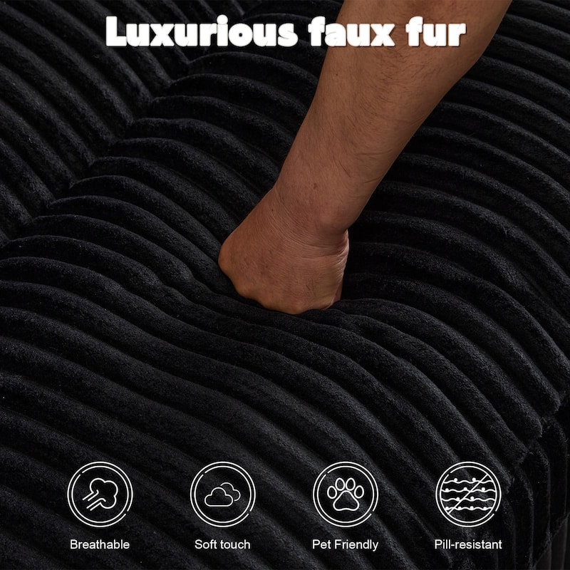 Double Chaise Lounge Chair Indoor,Oversized Upholstered Sleeper Cloud Couch,Deep Seat Sofa Bed,Corduroy Reading Chair Required