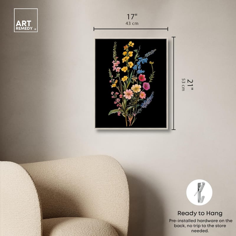 Darkling Daisies I Canvas by Art Remedy