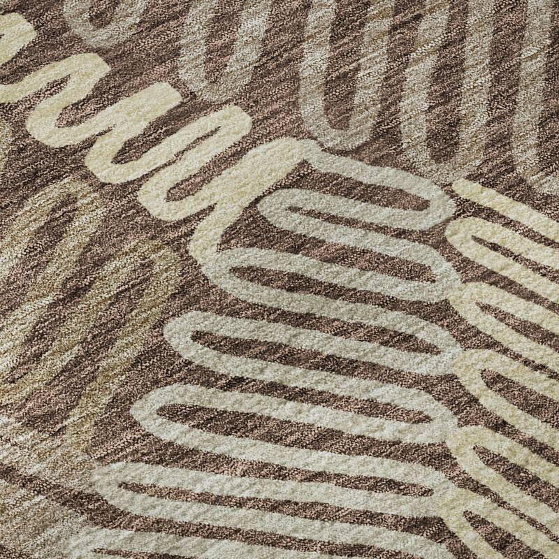 Premium Washable Super Soft Contemporary Leaf Mayfield Rug