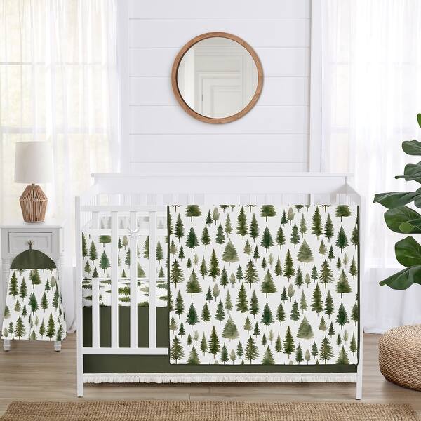 slide 2 of 6, Sweet Jojo Designs Green Tree Woodland Boy, Girl, Unisex/Gender Neutral 6pc Crib Bedding + BreathableBaby Breathable Mesh Liner
