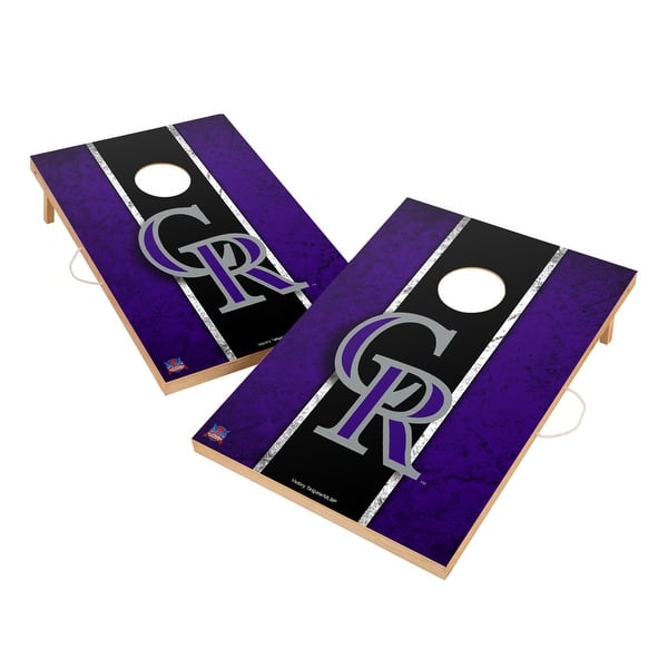 slide 2 of 5, Vintage Colorado Rockies MLB Regulation 2x4 Cornhole Set Include Carry Case
