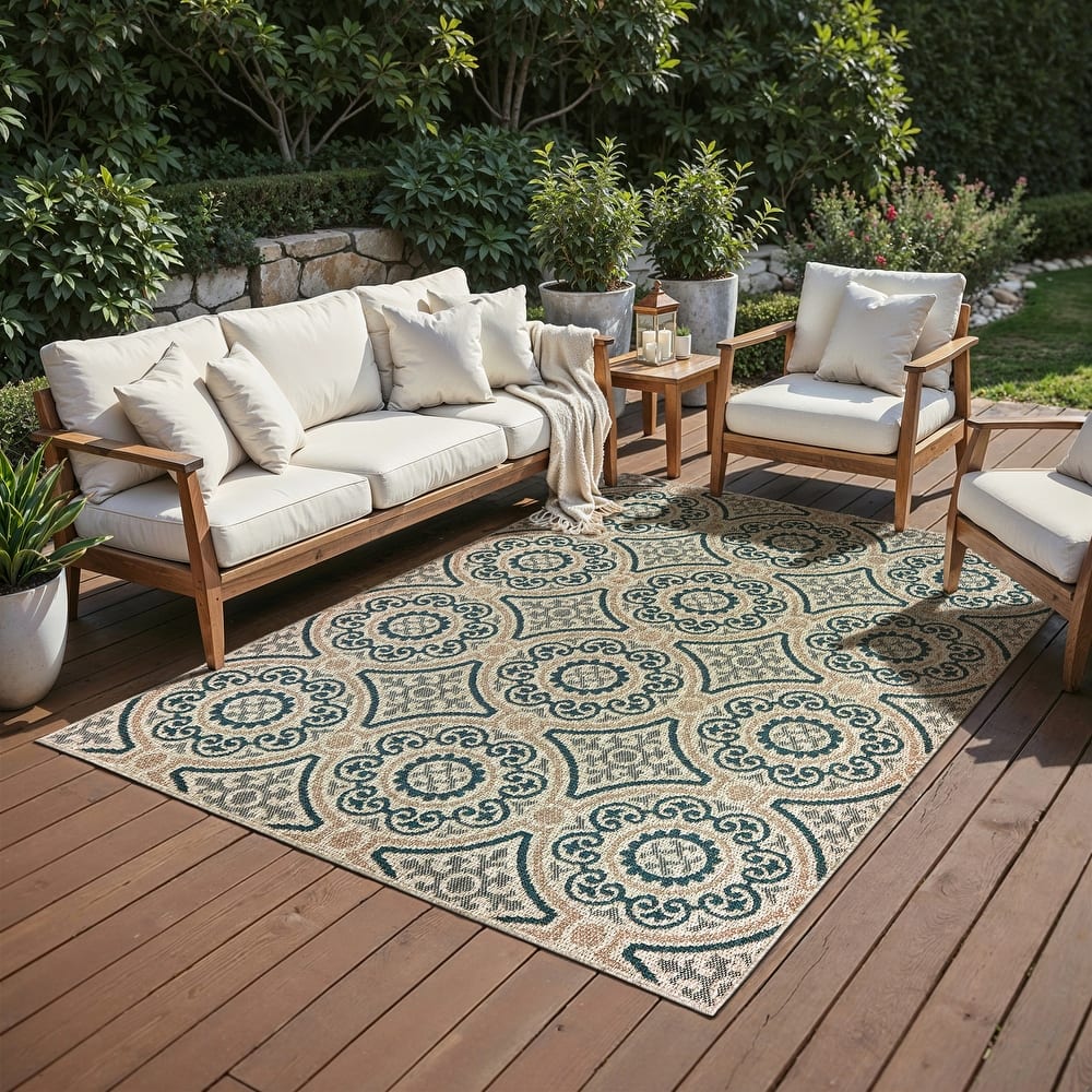 Vista Home Higgins Panel Medallion Indoor/ Outdoor Area Rug by Havenside Home