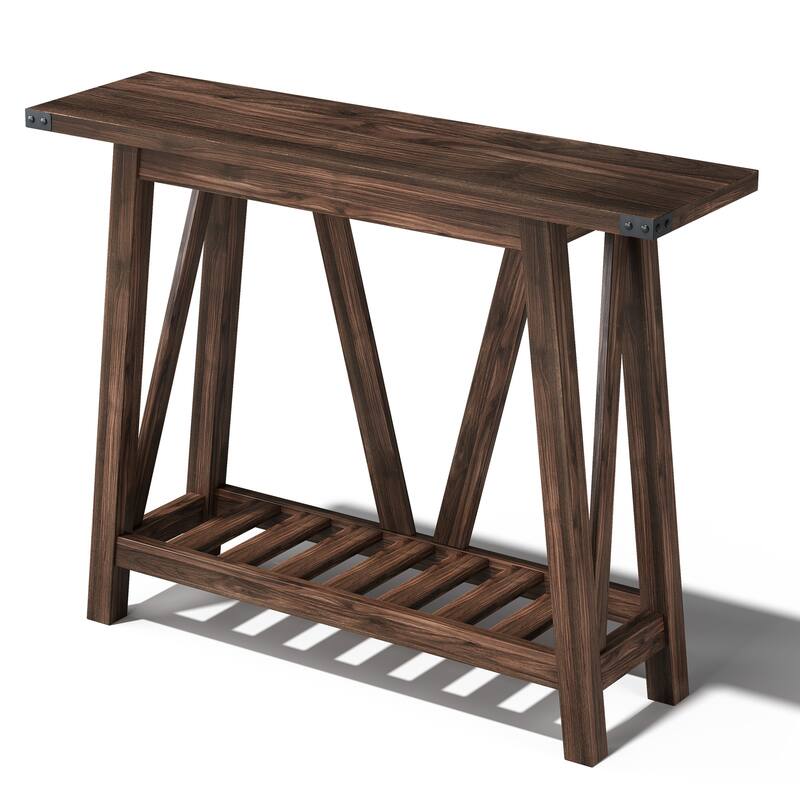 VredHom Console Table Sofa Table Entryway Table with Storage Shelf