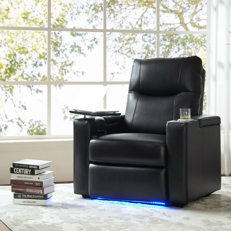 Lothaire Genuine Leather Recliner by HULALA HOME