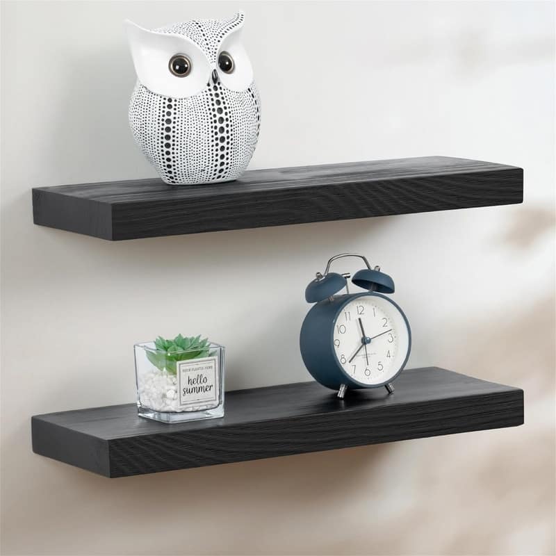 Floating Shelves Wall Mounted Set of 2 - 16"D x 5.7"W x 1.3"H