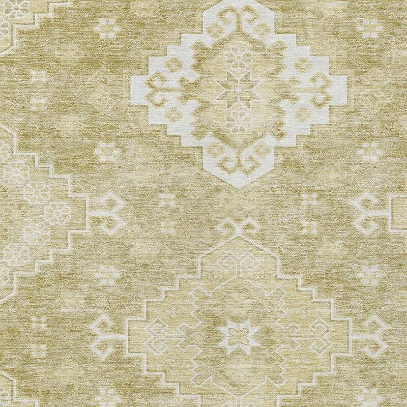 HomeRoots Medallion Traditional Rectangle Outdoor Rug