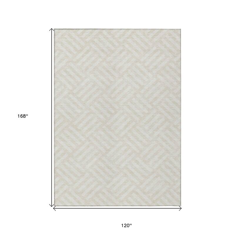 HomeRoots Geometric Transitional Rectangle Outdoor Rug