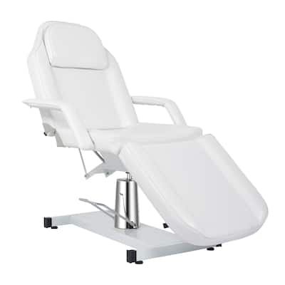 73" Adjustable Beauty Salon Spa Massage Bed Tattoo Chair 360 Degree Swivel White