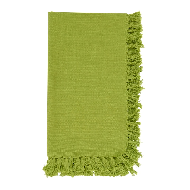 Fringed Design Napkins (set of 4) - Kiwi - Set of 4 - 20"x20"