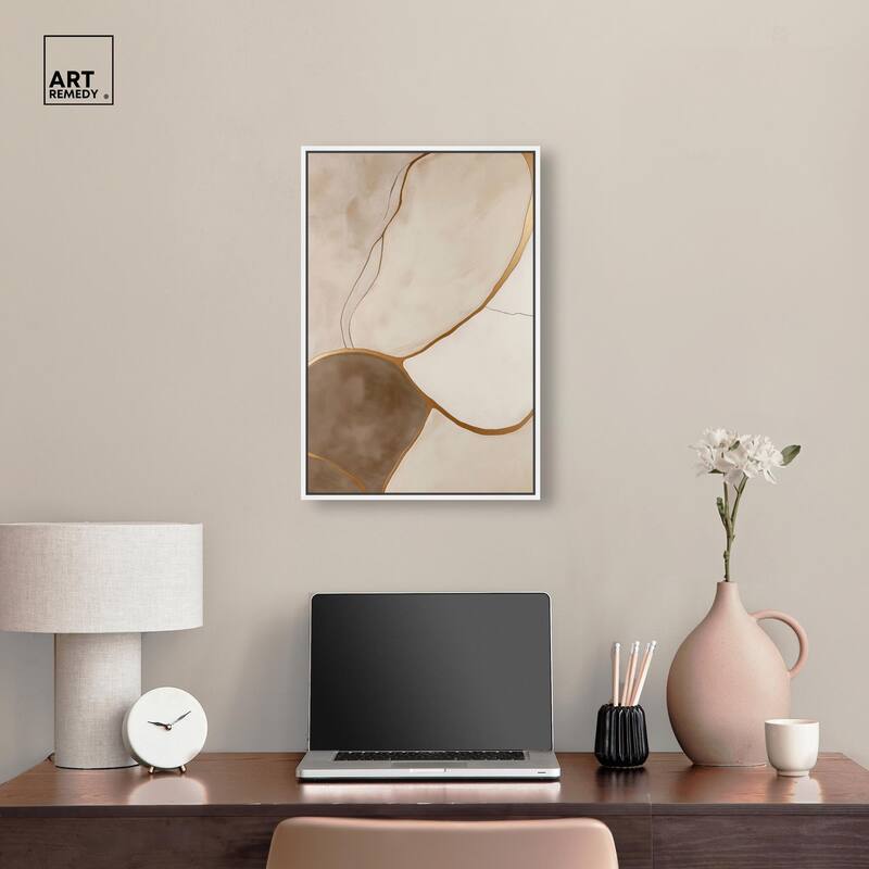 Taupe Terrain I Canvas by Art Remedy
