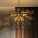 preview thumbnail 5 of 11, 10-Light Modern Large Round Sputnik Starburst Pendant Light Firework Semi-Sphere Globe Chandelier - 34.2 in. W x 19.6 in. H