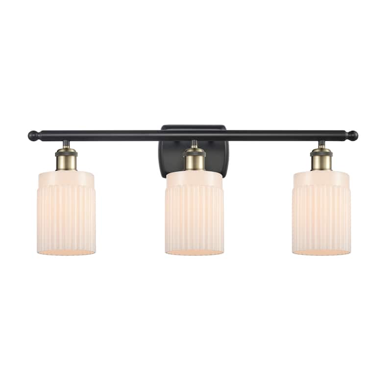 Innovations Lighting Hadley 3 Light 26" Wide Bathroom Vanity Light - Black Antique Brass / Matte White