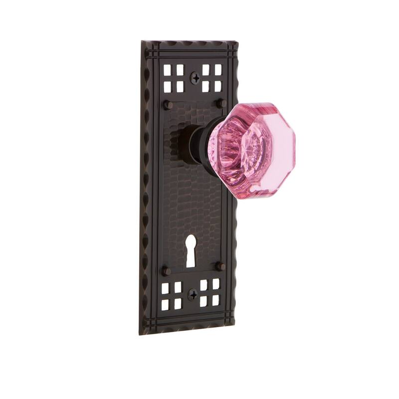 Nostalgic Warehouse Craftsman Solid Brass Rose Dummy Door Knob Set - Timeless Bronze
