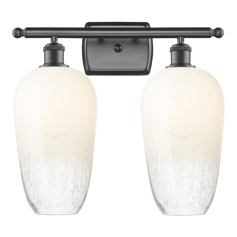 Innovations Lighting Endless Possibilities Ballston - Brookhaven Flute - 2 Light 17" Bath Vanity Light - Oil Rubbed Bronze/Opal