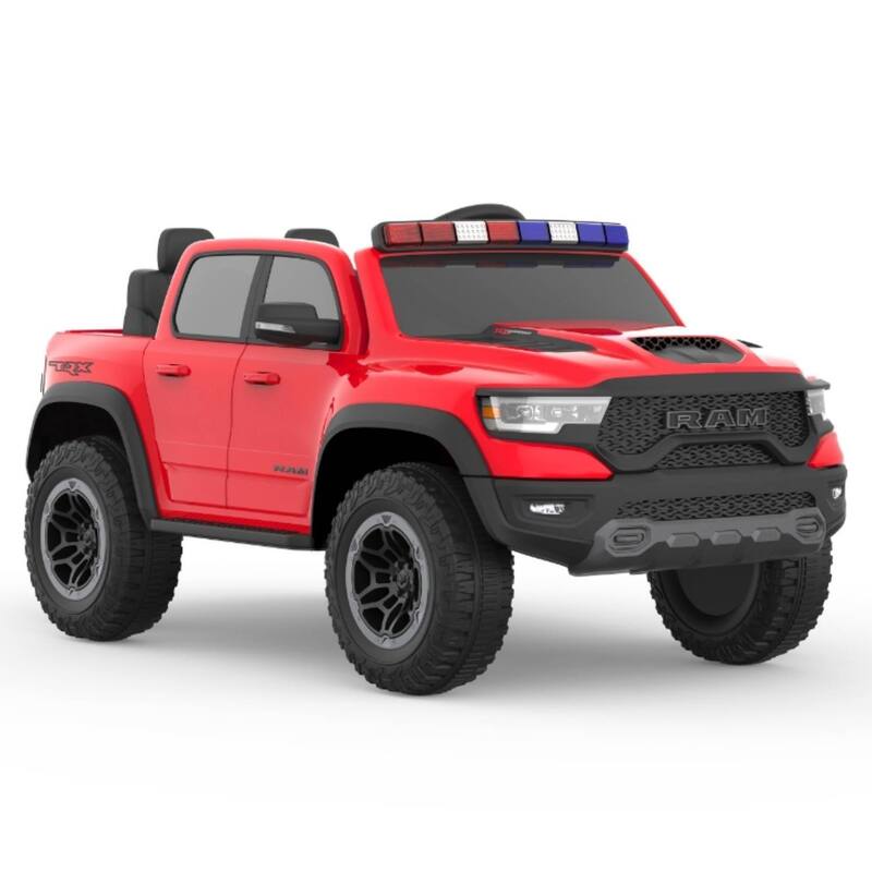 12V Electric Kids Ride On Truck Car, Licensed RAM Car for Kids Best Gift - Red