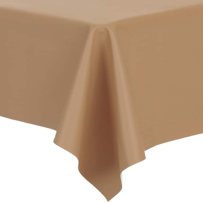 1 Pack Rectangle Tablecloth, Washable Water Resistance TPU Table Cover - Dark Coffee - 55x63inch