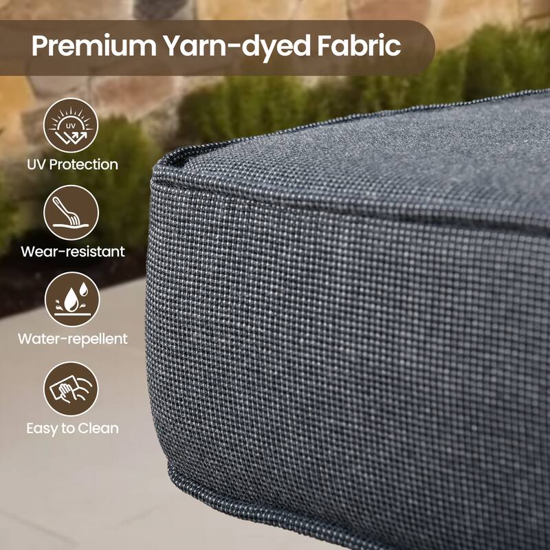 XIZZI 8-Piece Outdoor Wicker Furniture Sectional Swivel Chairs Set