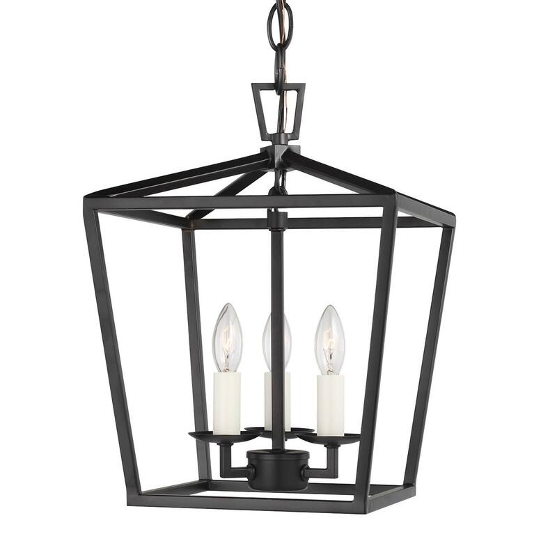 Bellevue Moselle 3 Light 10" Wide Taper Candle Mini Pendant - Midnight Black