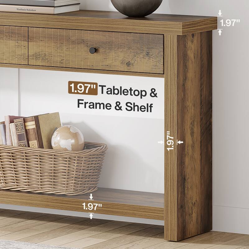 70.9" Extra Long Console Table with Drawers & Storage, Entryway Sofa Couch Foyer Accent Table for Living Room Hallway Entrance