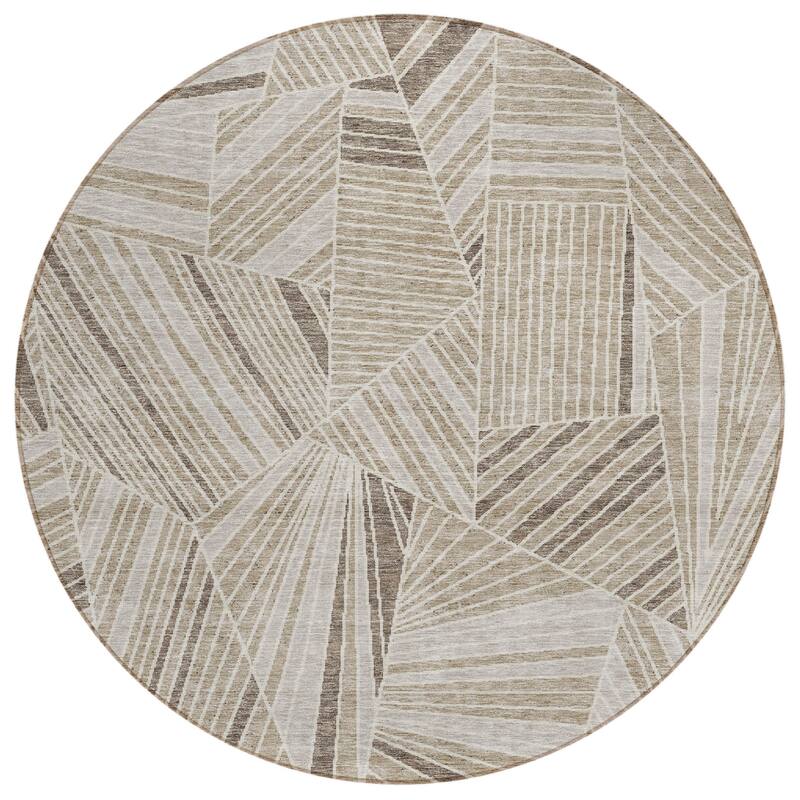 HomeRoots Geometric Transitional Rectangle Outdoor Rug