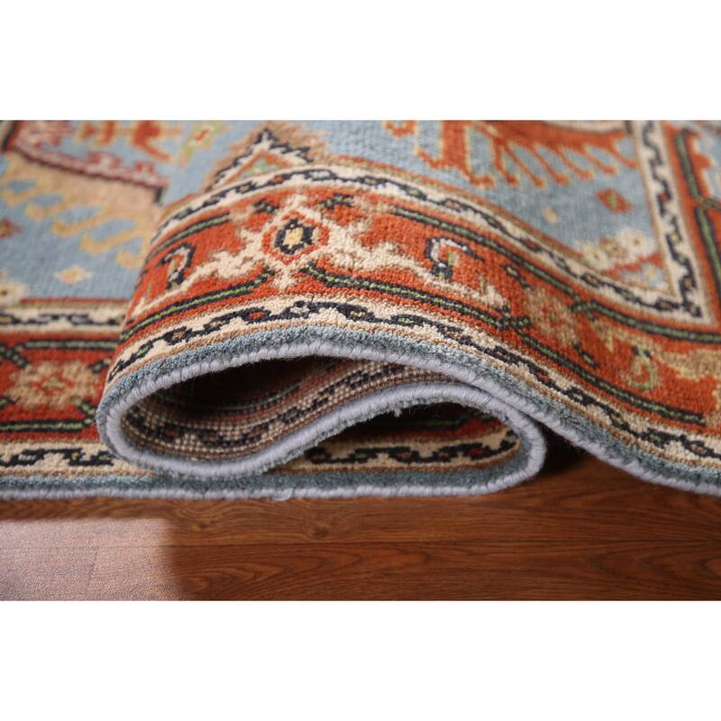 Light Blue Kazak Indian Area Rug Hand-knotted Wool Carpet - 3'2"x 5'1"